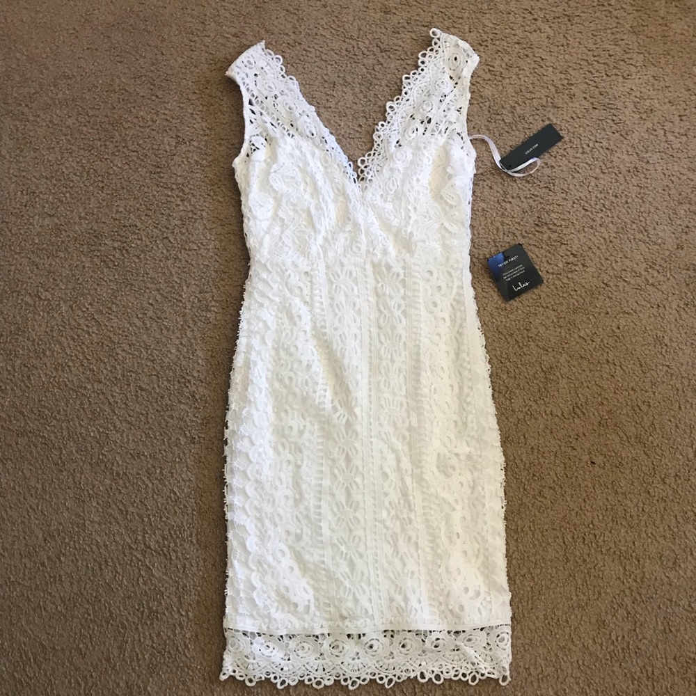 Lulus White Lace Crochet Dress